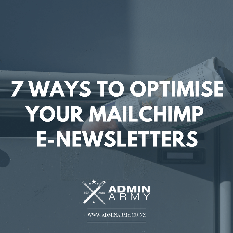 7 Ways To Optimise Your MailChimp E-Newsletters