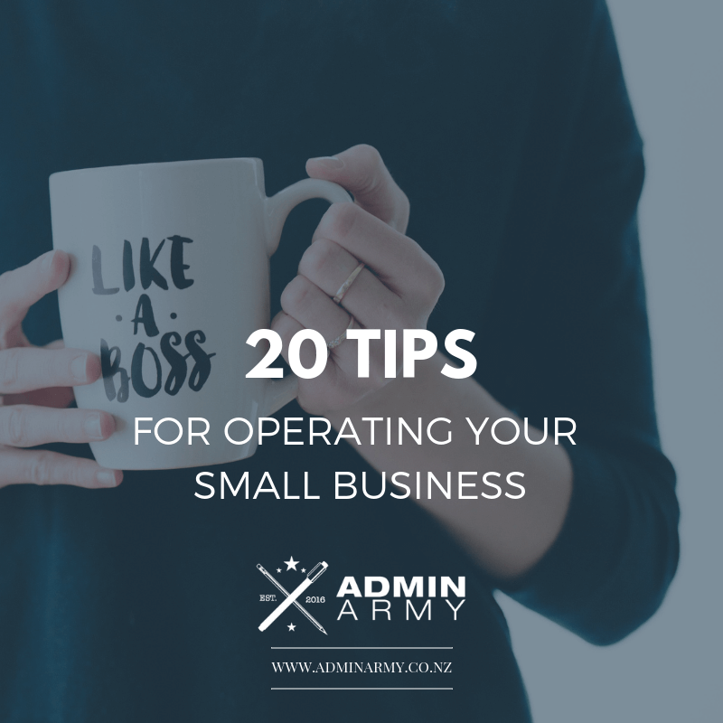 20 Tips For Running Your Small Business